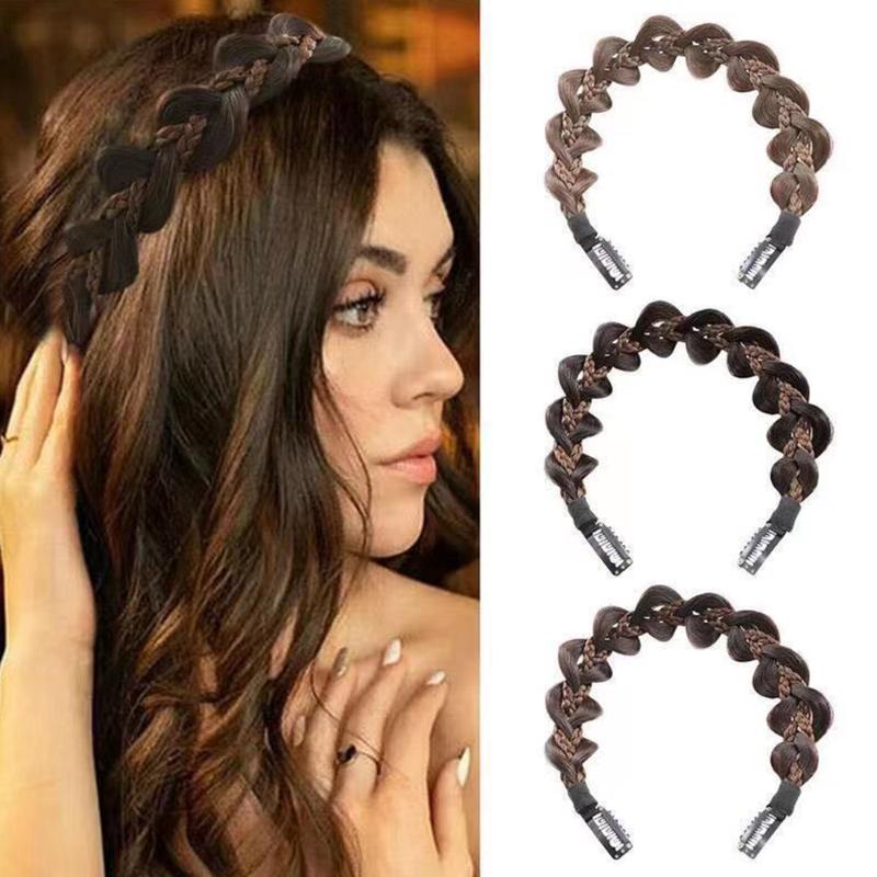 

Hair Accessories Bohemia Princess Non-slip Elastic Twists Headband Wig Braided Knotted Band Fashion Women Headdress Bridal, B2