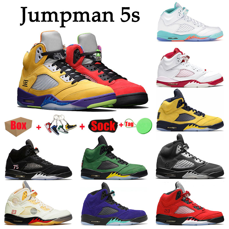 

Retro High quality 5 5s Air Jorden Basketball Arrival Shoes Black Muslin Jumpman Sneakers Anthracite ALL WHITE Fire Red What The Quai 54 Sports Men Women Trainers, B6 40-47