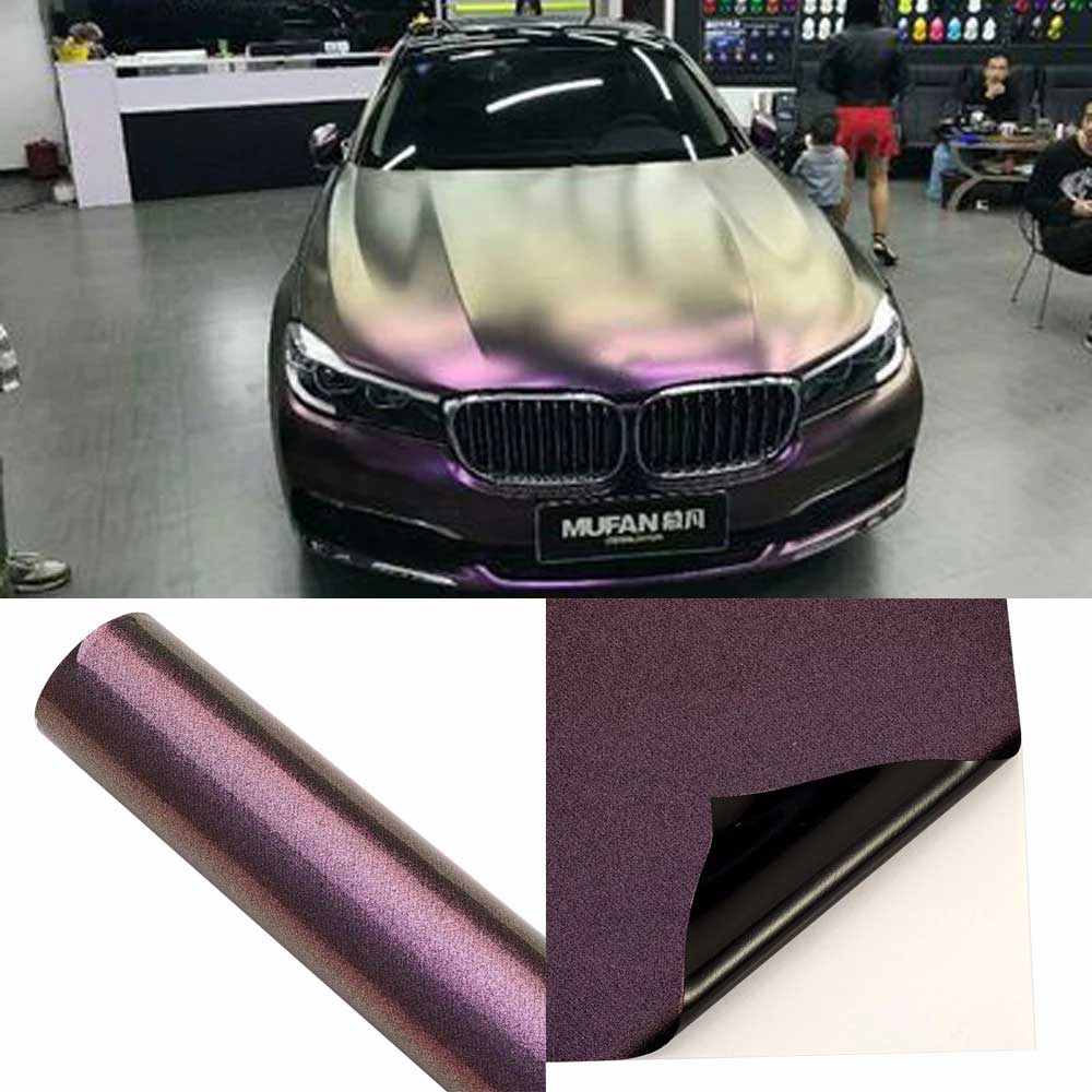 

Gloss Glitter Chameleon Purple with Gold Car Sticker Sheet Motorbike Films Vinyl Wrap Sticker Decals Air Release Film
