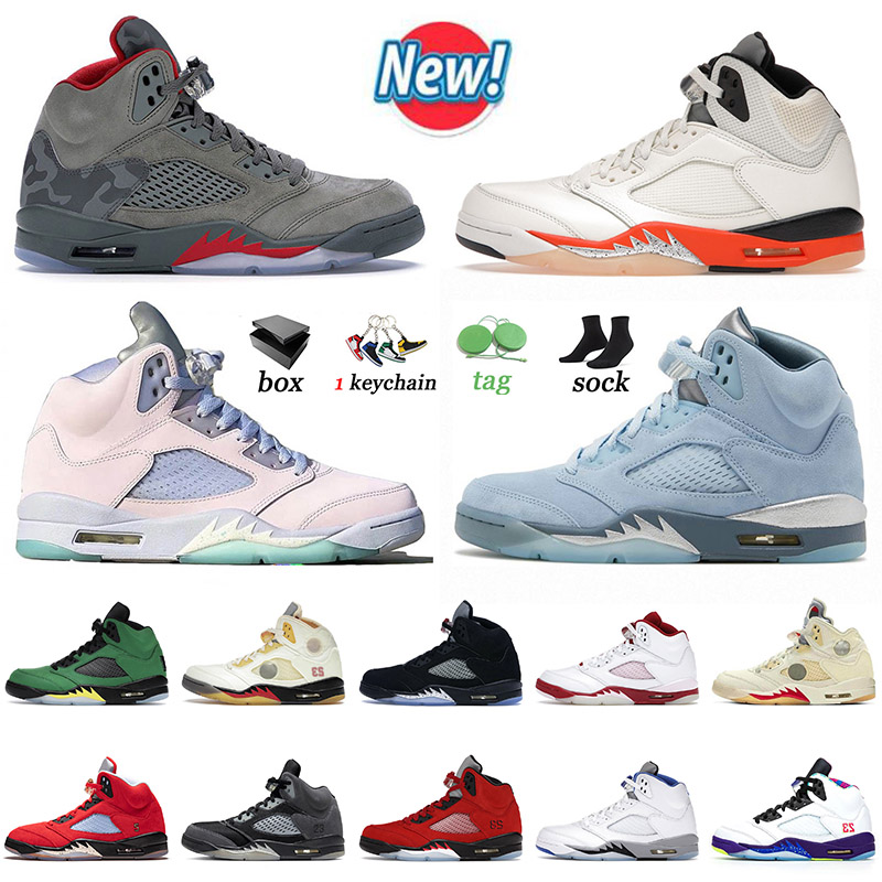 

With Box 2022 Top Quality Jumpman 5 5s V Basketball Shoes Shattered Easter Bluebird Black Muslin Anthracite Raging Bull Valentines Day Men Women Trainers Sneakers, D9 40-47 melo class off 2002