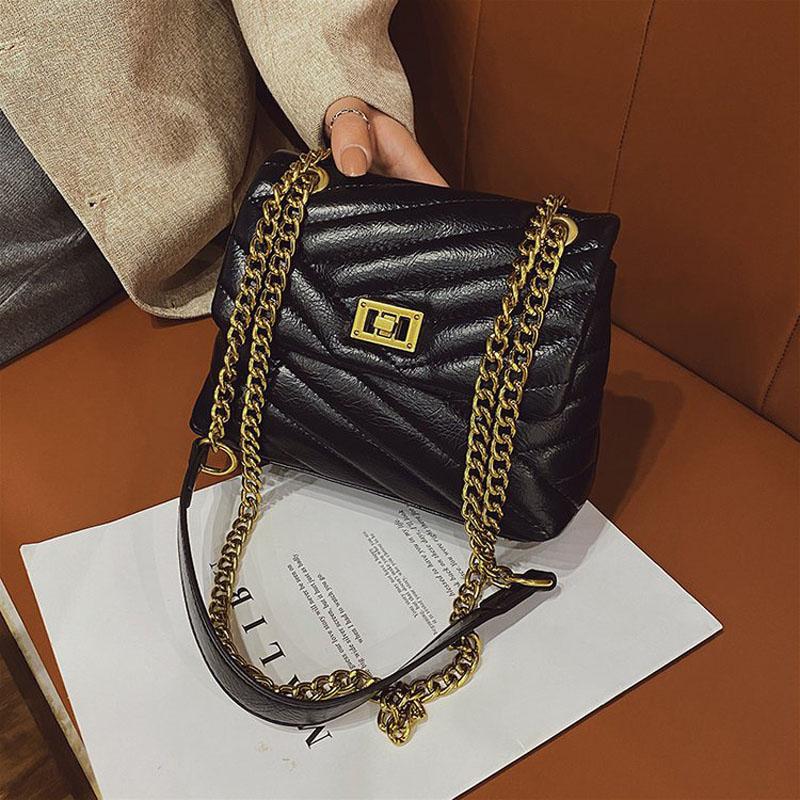

Bags For Women 2021New Ladies Handbags Fashion Female Chains Shoulder Bags Luxury Designer Lingge Embroidery Thread Crossbody, Khaki