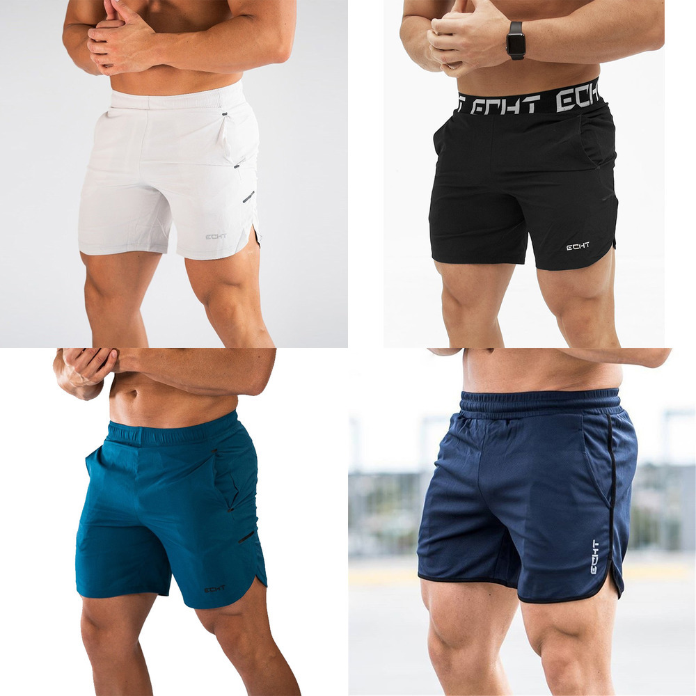 

New fashion summer Jogger Sweatpants men's shorts compression Fast drying male Sexy shorts high quality Beach ECHT Shorts mens X0628, White;black