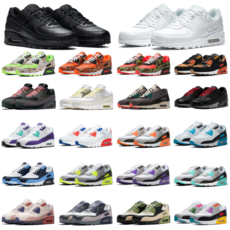 

Hot USA 90 running shoes men women chaussures 90s Triple Black White Camo Red Green Supernova Volt mens trainers Outdoor Sports Sneakers