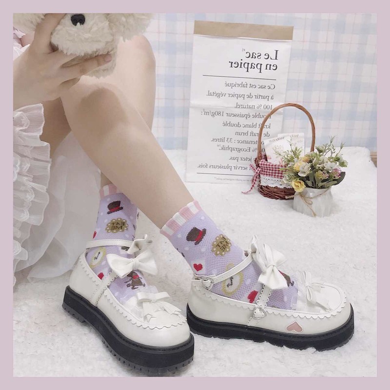

Round Toe Sweet Kawaii Beautiful Lolita Girls Jk Uniform Shoes Tea Platform Thick Anime Cosplay Fivela Japanese Shoe Vump