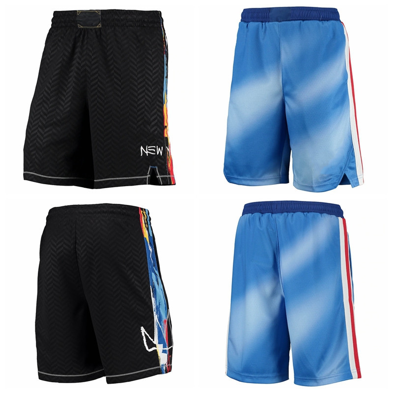 

Brooklyn Nets Men 2020/21 City Swingman New Edition Basketball Shorts Black Pants, Black;red