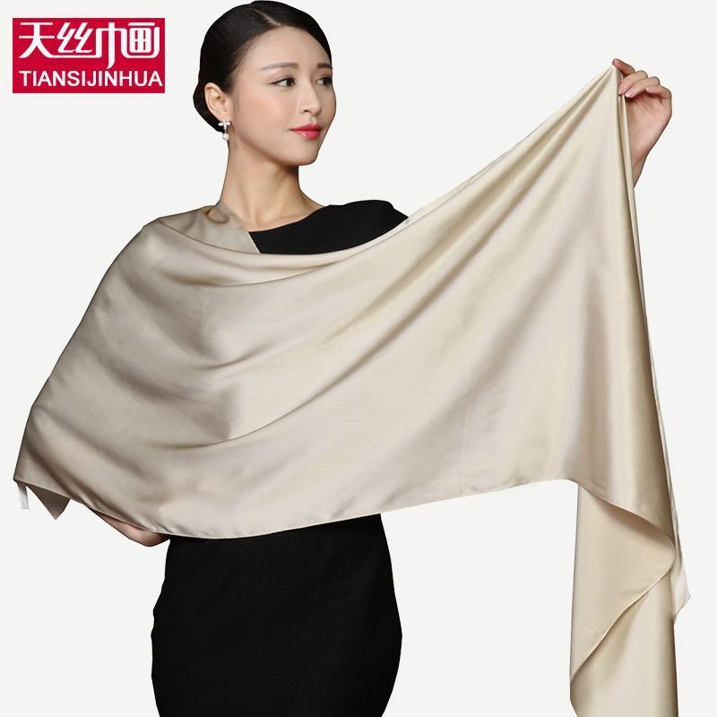 

Scarves 2021 100% Silk Rectangle Women Scarf Shawl Satin Long Muslim Hijab Shawls1