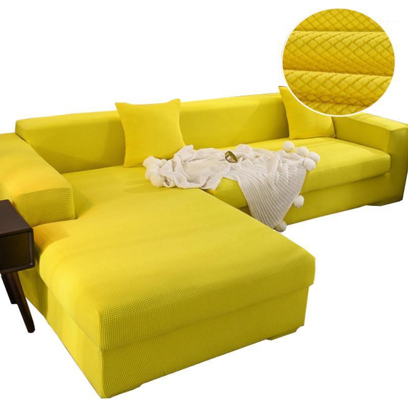 

Chair Covers L Shaped Lounge Cushion Polar Fleece Velvet Full Elastic Sofa Cover