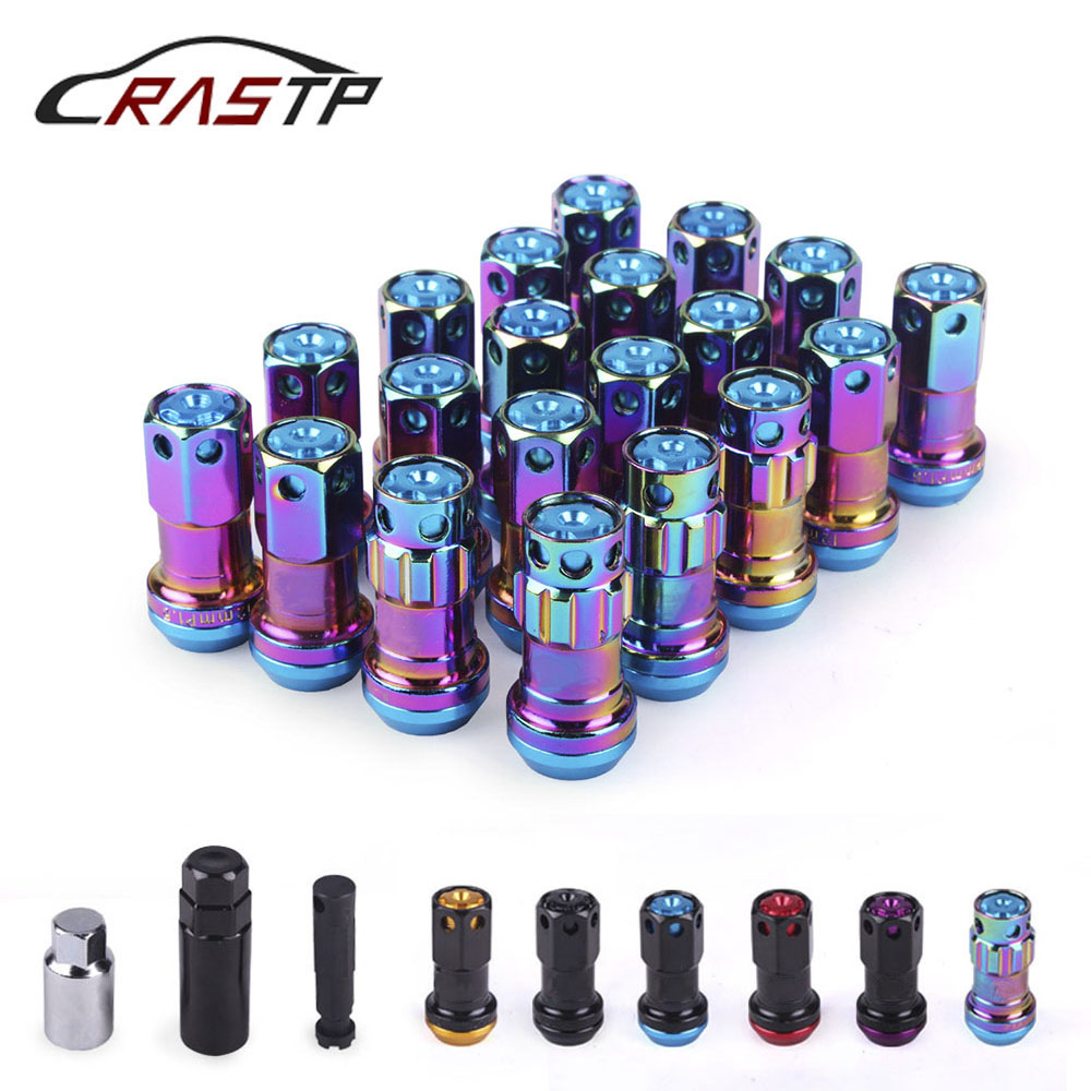 

RASTP-New R40 Style 44mm Aluminum Wheel Lug Nuts M12x1.5/1.25 20pcs Racing Lock Lug Nuts RS-LN046