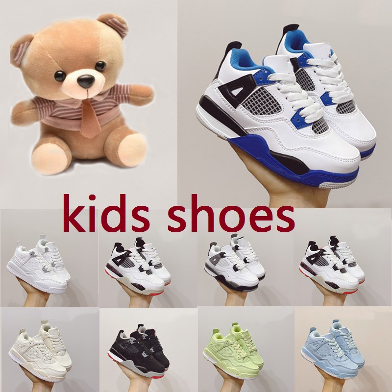 

Children 2021 New shoes kids Running Shoes Basketball 4 4s Designer shoe Boy& Girl Toddler Youth Trainer Cushion Surface Breathable Sports top quality tn sneakers, Box