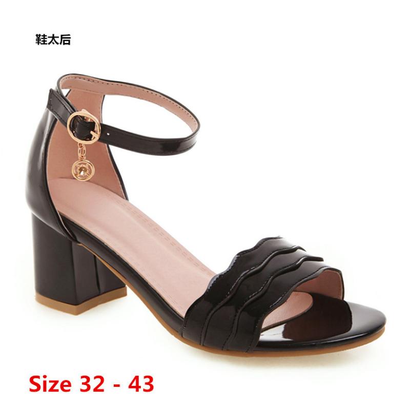 

Summer Pumps Sexy Gladiator Sandals Shoes Women High Heels Sandal Lady Ankle Strap Pump Shoes Small Big Size 32 - 43, White