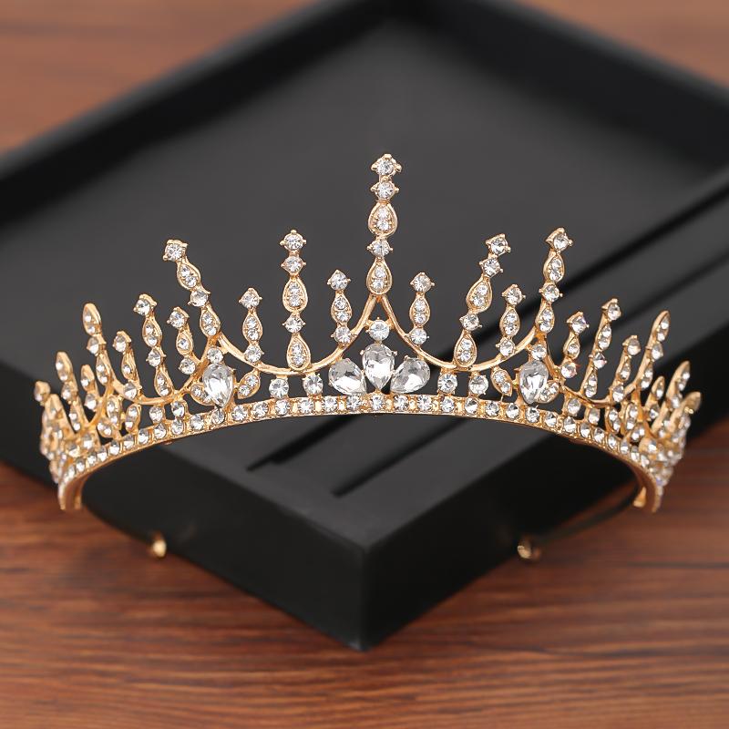 

Hair Clips & Barrettes Women's Accessories Bridal Crown Wedding Girls Bridesmaids Wearing Jewelry Gold Pearl Rhinestones