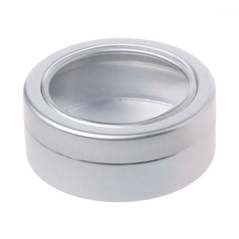 

Storage Bottles & Jars 25/60ml Round Clear Window Tins Spices Case Aluminum Container Box Can 24TC