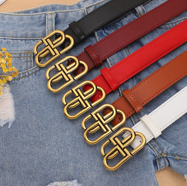 

Fashion Women Belt Genuine Leather Belts Luxury Designer High Quality Hot Style Ladies Belt Simple Teen Student Belt Width 3 Cm, Black;brown