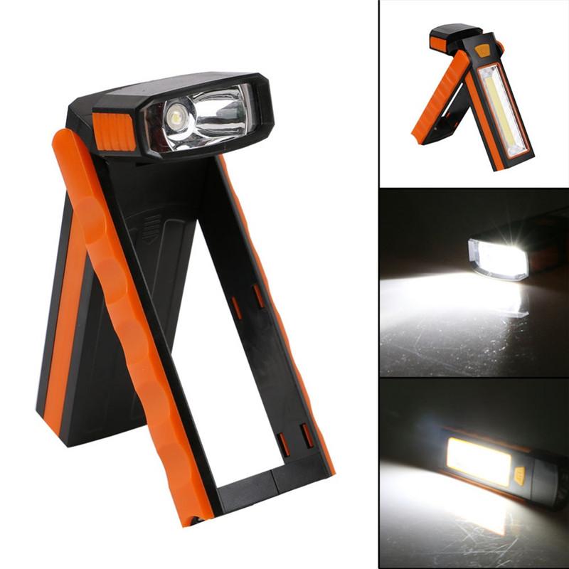 

Portable COB LED Work Light Inspection Lamp Magnetic Torch Folding Hook Hand Tool For Garage Outdoors Camping Sport