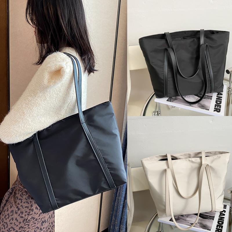

2021 New Vintage Oxford Cloth Handbags Women Bags Designer Bags Women Large Capacity Tote Bag Sac#f35, Black