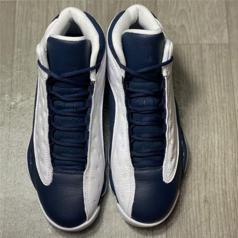 

2021 Retro Authentic 13 Obsidian Jumpman 13s Men Basketball Shoes 414571-144 White Dark Powder Blue Real Carbon Fiber 3M Reflective Sports Sneakers With Original Box