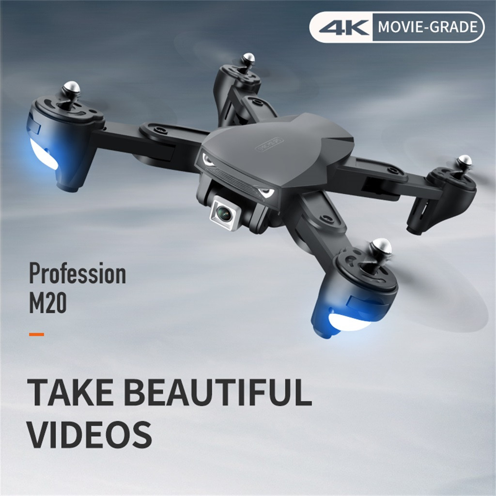 

Drone 4K Optical Camera Profesional RC Quadcopter With WIFI FPV Altitude Optical Flow-Foldable Selfie Drone, Black