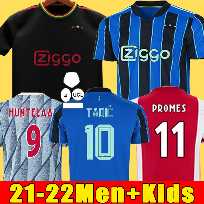 

amsterdam soccer jerseys 2021 2022 KUDUS ANTONY BLIND PROMES TADIC NERES CRUYFF a J Ax jersey 21 22 men + kids kit football shirt uniforms a, Black;yellow