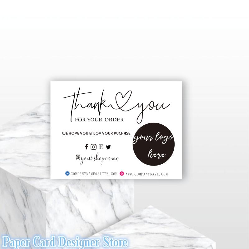 

Customize Thank You Card Business Thank You Insert Cards For Your Order Inserts Media Social Cards Shop Packaging Card