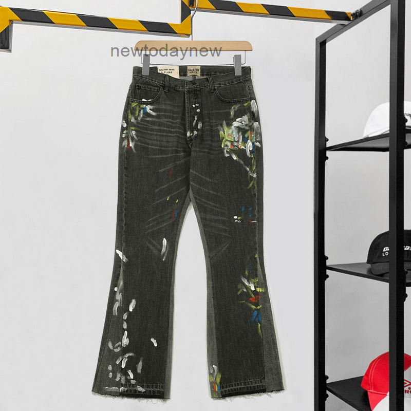 

galery dept mens men jeans Hip hop high street fashion brand new loose leisure horn for wo wo, Black