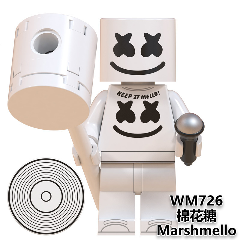 

Blocks Dj Hero Figures Super Building Mask Marshmello Blocks Movies & Video Game & Cartoon Kids Toys Christmas Gifts