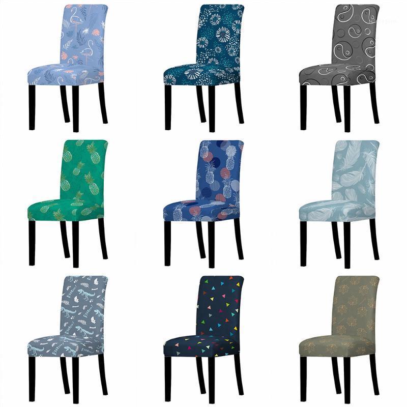 

Chair Covers Stretch Cover Removable Anti-dirty Seat Big Elastic Printed Slipcovers For Dining Room Banquet Wedding