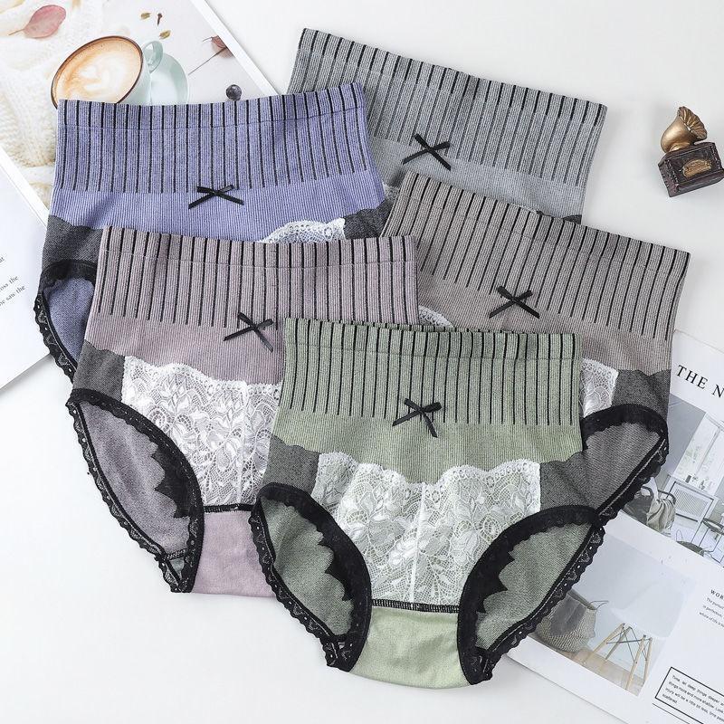 

High Waist Women Underwear Sexy Cotton Panties Seamless Slimming Body Shaper Briefs for Women High Quality Underwear, Blue