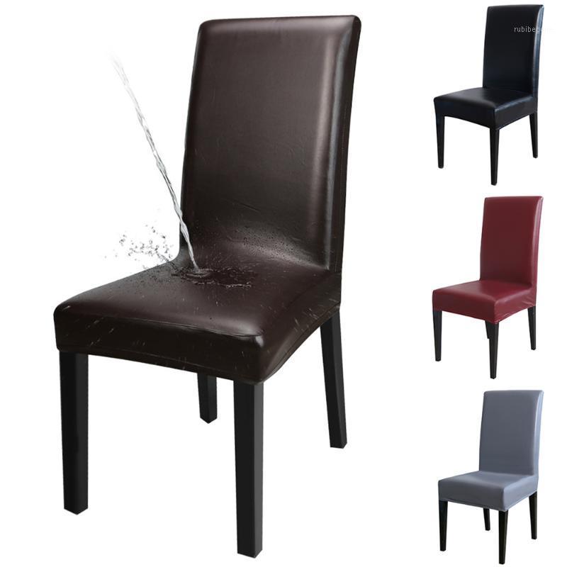 

1/2/4/6/8Pcs Waterproof Chair Cover PU Fabric Covers Big Elastic Seat Stretch Case For Home El Banquet
