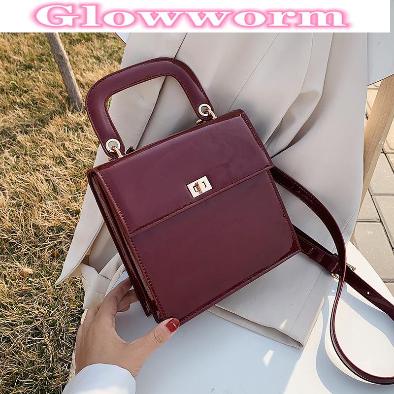 

New Fashion Solid Color One Shoulder Crossbody Hand Bag, Black