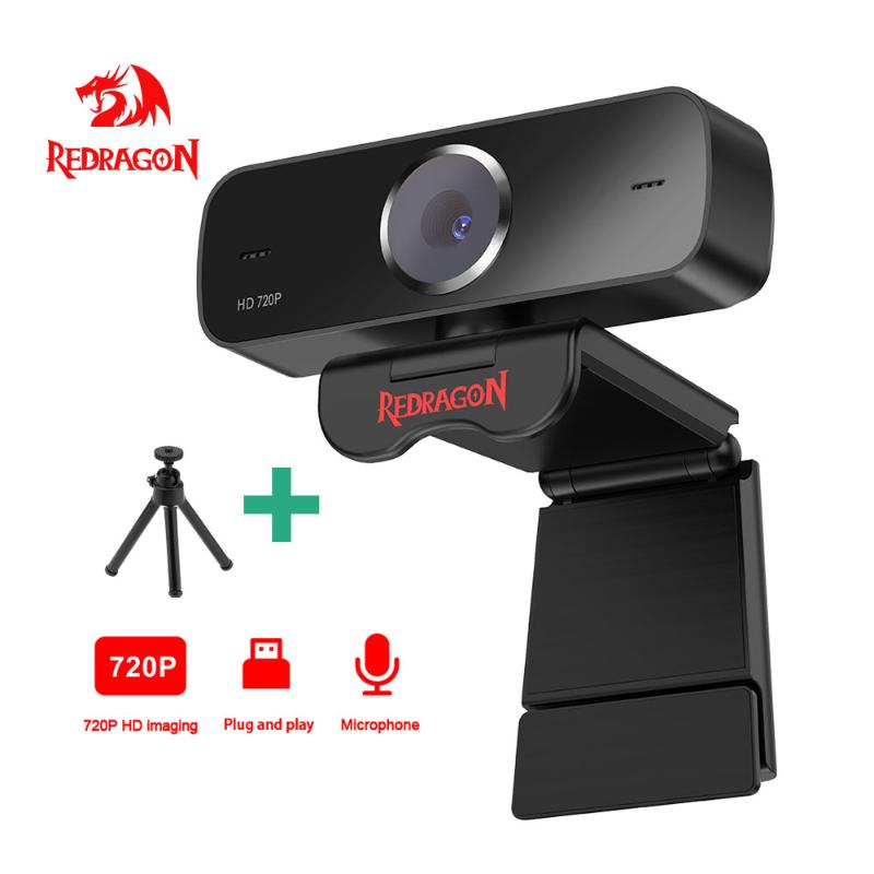 

REDRAGON Fobos GW600 USB HD Webcam Built-in Microphone 1280 X 720P 30fps Web Cam Camera for Desktop Computer Laptops PC Game