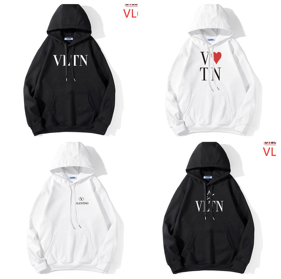 

New VLTN Mens Women Designers Hoodies Fashion Hoodie Winter Man Long Sleeve Mens jacket Womens Hoodie Clothing Clothes Hip Hop Sweatshirts M, Black