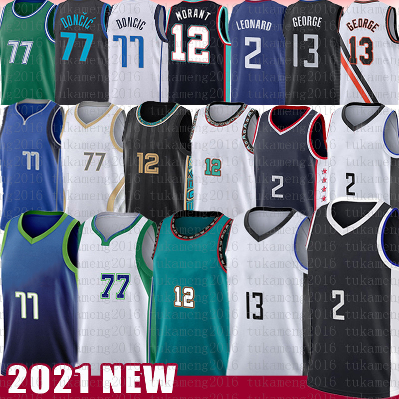 

Kawhi Ja 12 Morant 2 Paul 13 George Leonard Basketball Jersey Luka Mens Shirts 77 Dirk 41 Nowitzki Doncic Vintage Jerseys