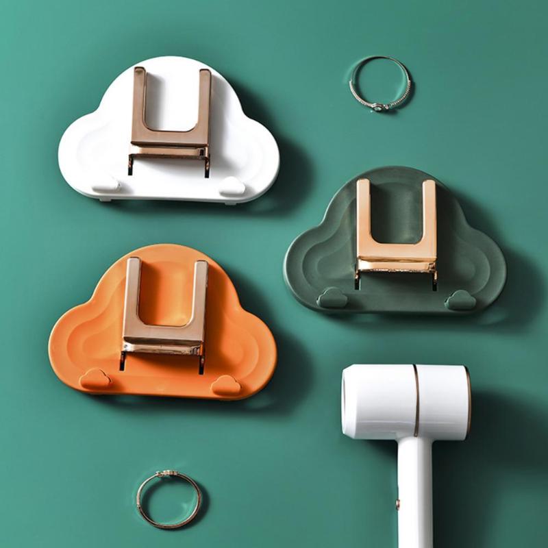 

Hooks & Rails Exquisite Hair Dyer Holders Adhesive Wall-Mounted ABS Delicate Care Tools Organizer Bathroom Supplies