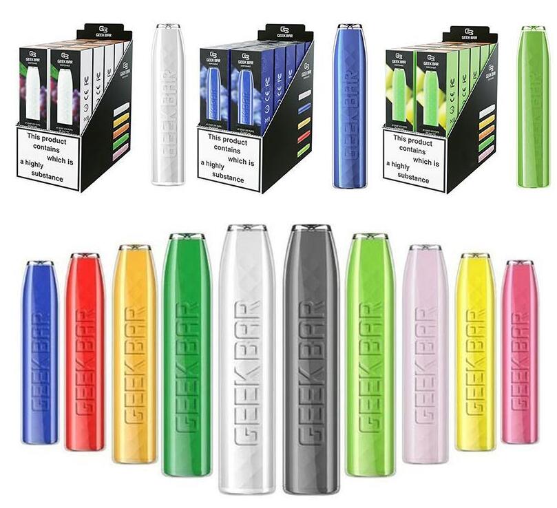 

Geek Bar Disposable E Cigarettes Vape Device Pod Kit 500mAh Battery 2.4ml Pre-filled Cartridge 575 Puffs 2% Vapes With 12 Colors Air Bar max