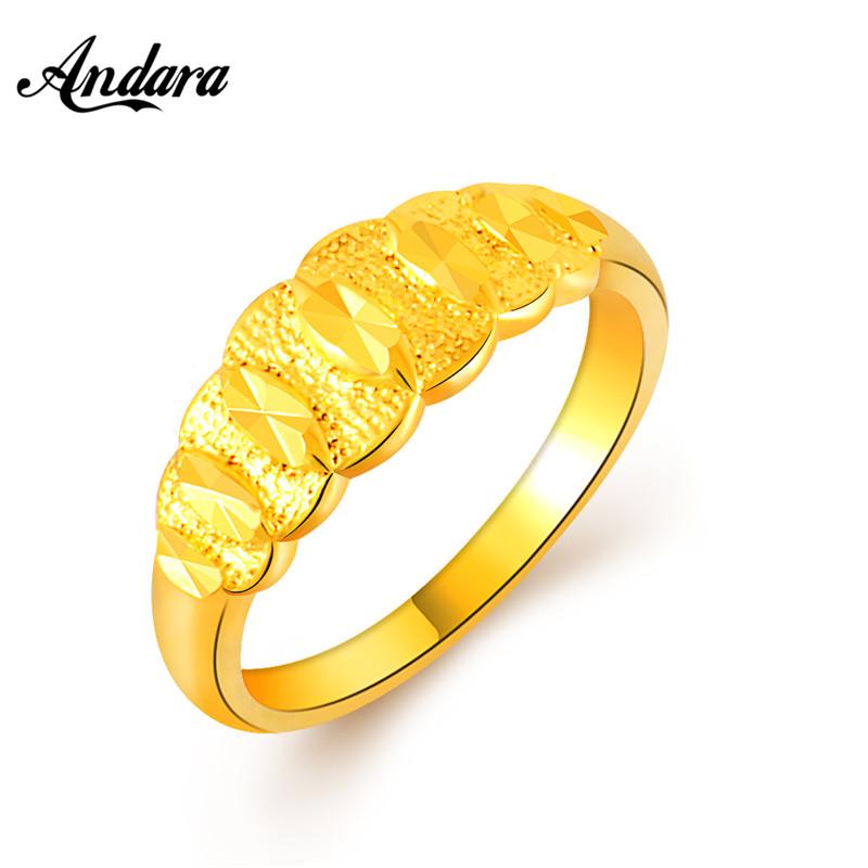 

Wedding Rings Trendy Style 24k Gold Color Star Ring Yellow Knuckle For Women Jewelry Bagues Anillos JR107