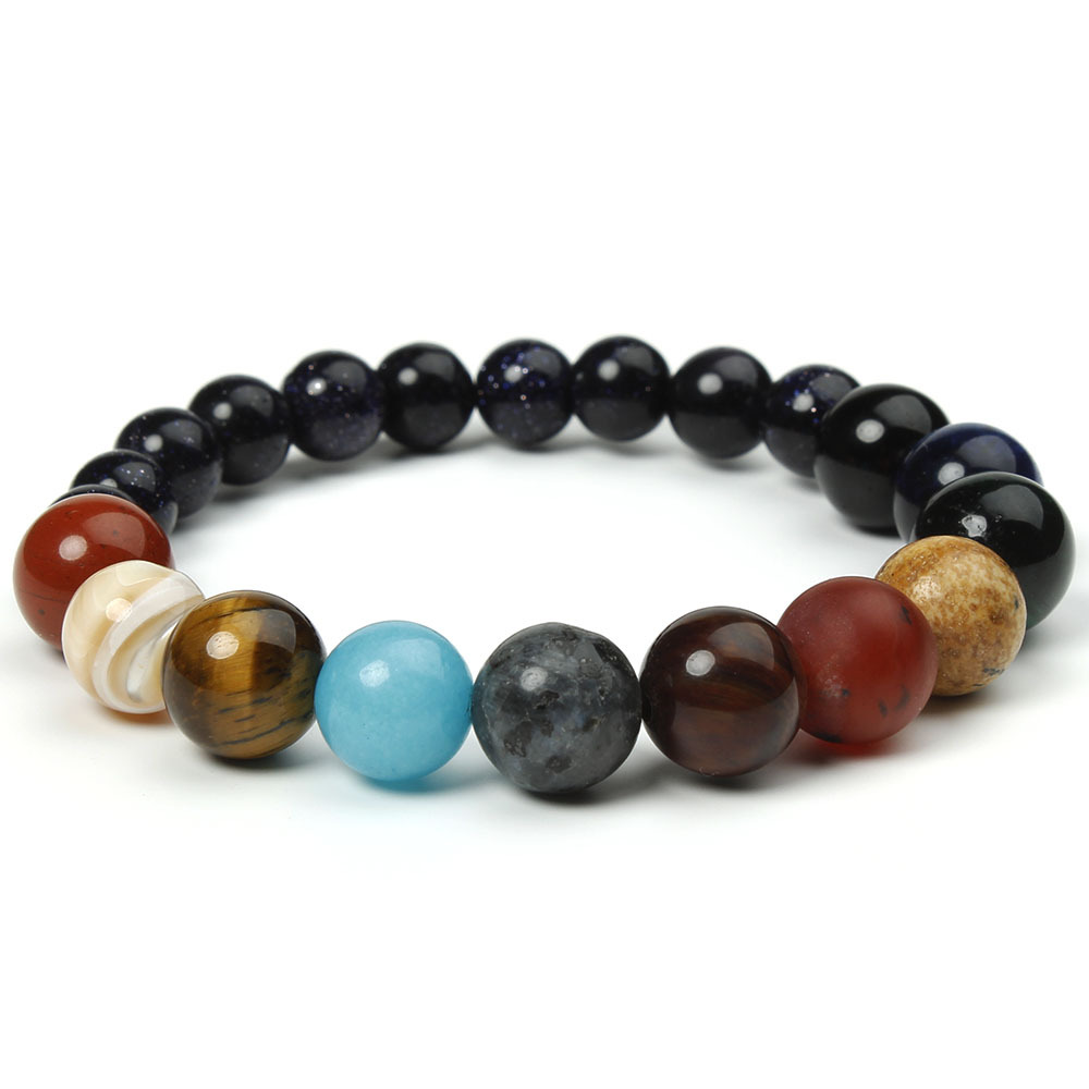 

Fashion Brand Night Sky Starlight Galaxy Gemstone Strands Bracelet Top Grade Handmade Natural Beads Bracelets