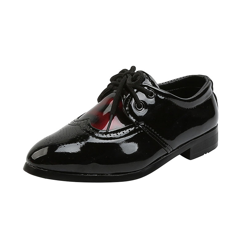 

Boys Formal Dress Patent Leather Shoes Pointed British Style Fashion Show Black 2021 Autumn Children Student Single Dance Shoes, Blue