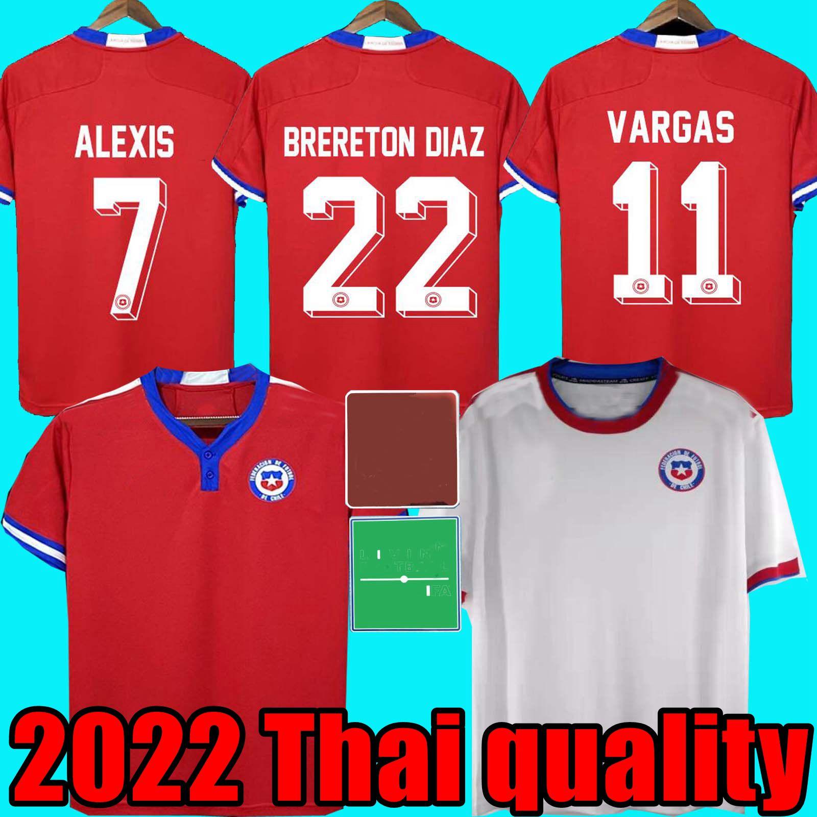 

Newest Chile Soccer Jersey Brereton Diaz 22 Top quality chilean Home Away CHILE Local 21 22 Vidal Alexis Sanchez Felipe Mora Erick Pulgar Football Jerseys, 21-22away+patch
