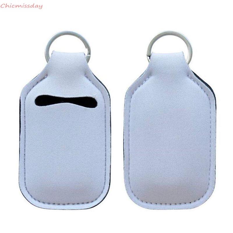

Sublimation Blank Printing Colors Neoprene Liquid Soap Bottle Holder 30ml Hand Sanitizer Bottle Holder Keychain Party Favor