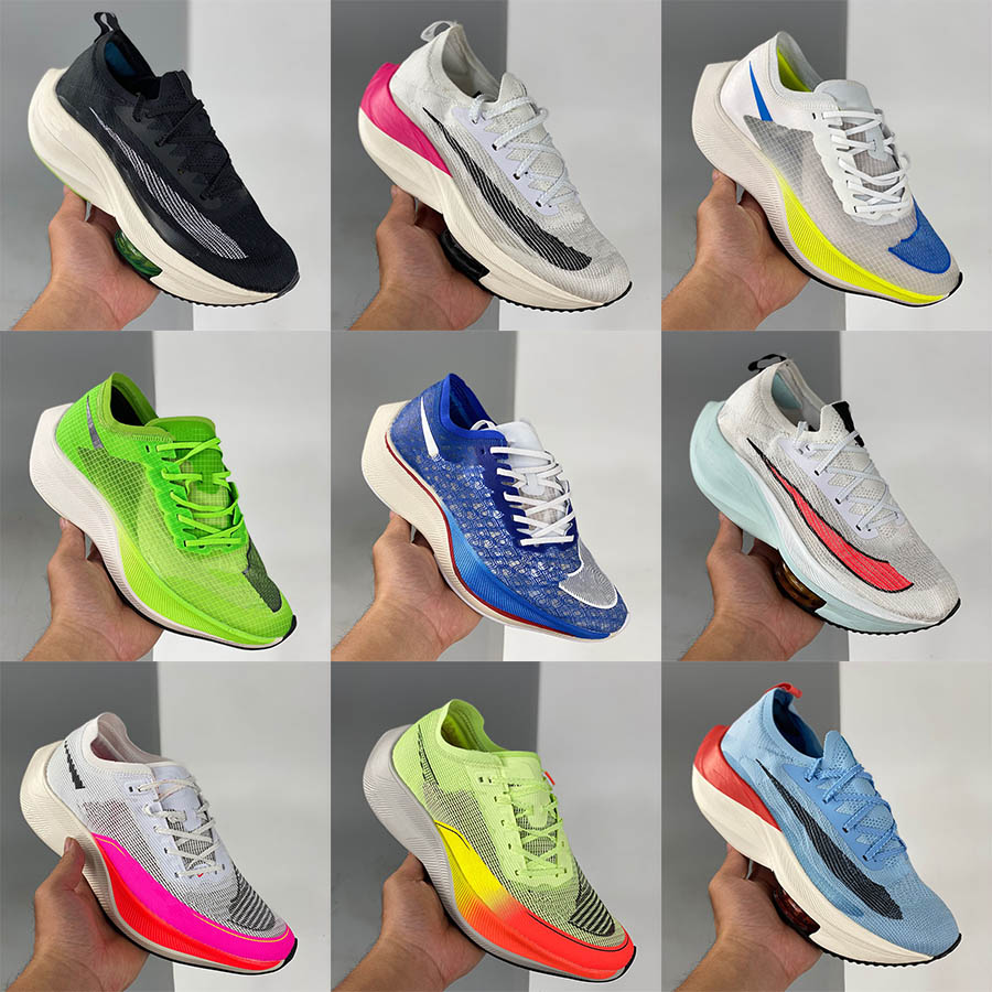 

Zoomx Vaporfly Next% Running Shoes 2021 Arrival Mens Women Valerian Blue Betrue Sail Black Ribbon Sports Trainers EUR 36-46, Shown