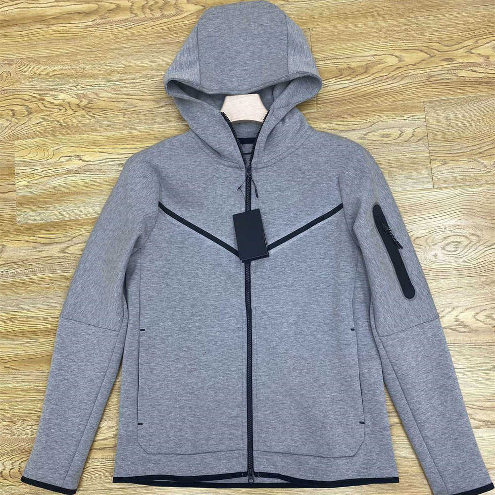 

European American style seven-color men's sports hooded jacket TECH FLEECE casual knitted full-length zipper cardigan hoodie technology, Orange