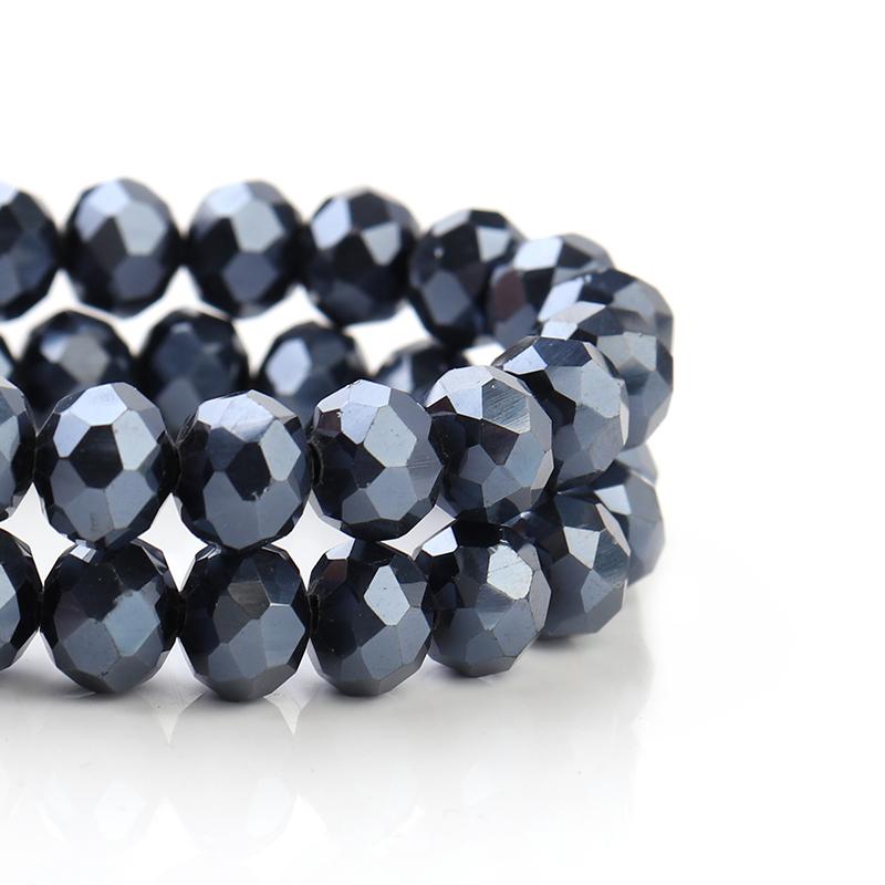 

Other Faceted Black Glass Crystal Rondelle Beads Loose Spacer For Jewelry Making DIY Bracelet Necklace Strands 2/3/4/6/8mm