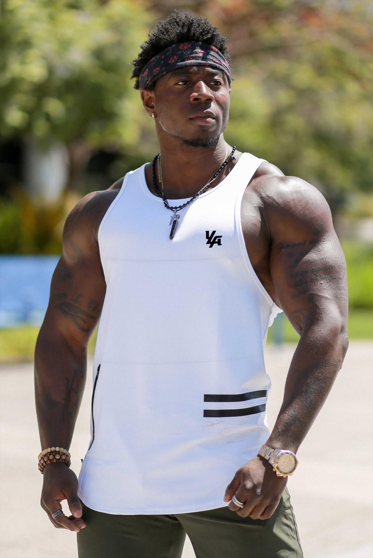 

men style relaxation bodybuilding gym fitness sleeveless running singlet summer male workout zipper pocket vest, White;black