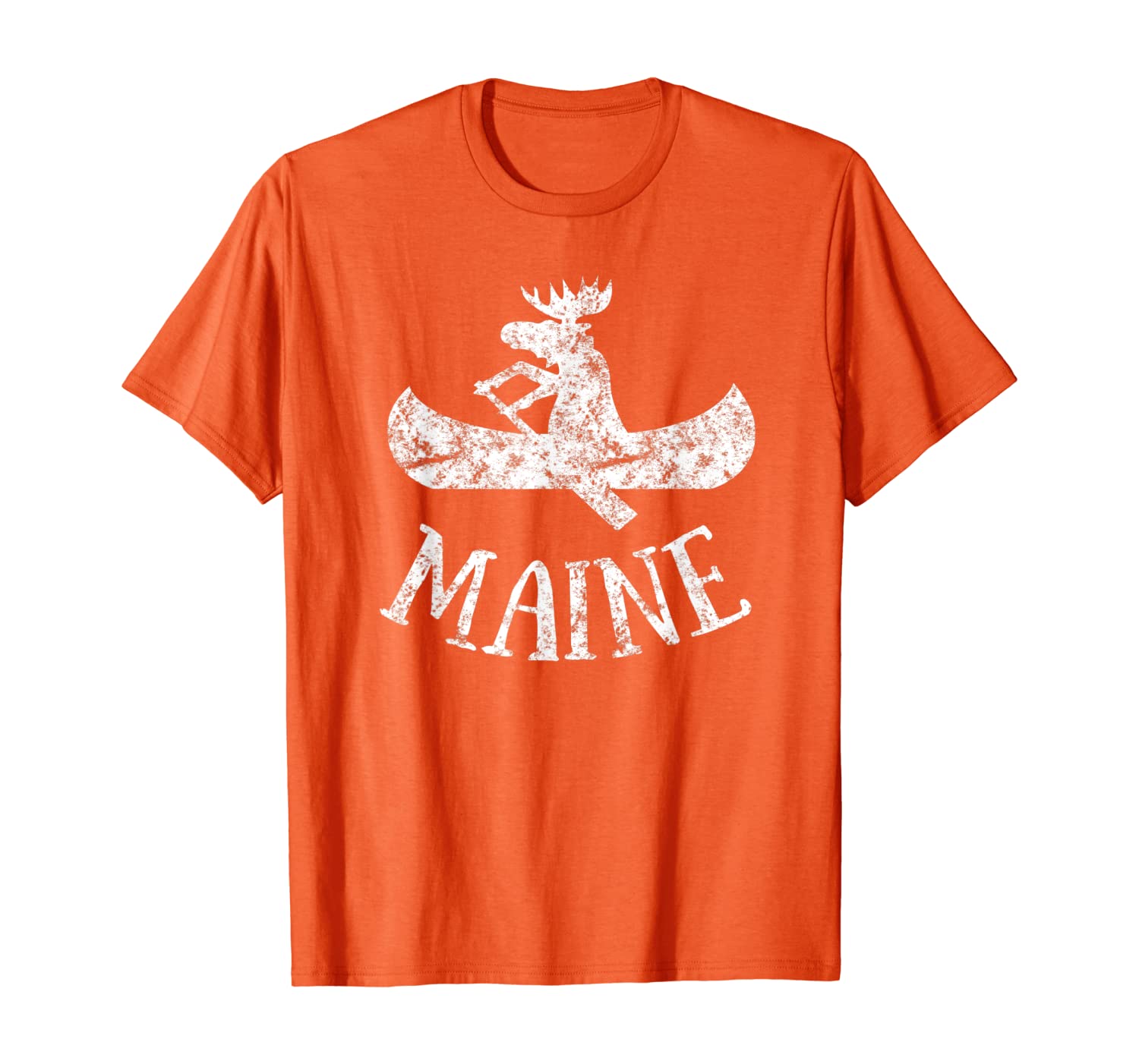 

Maine Shirt | Funny Moose Canoe Vacation t-shirt, White;black