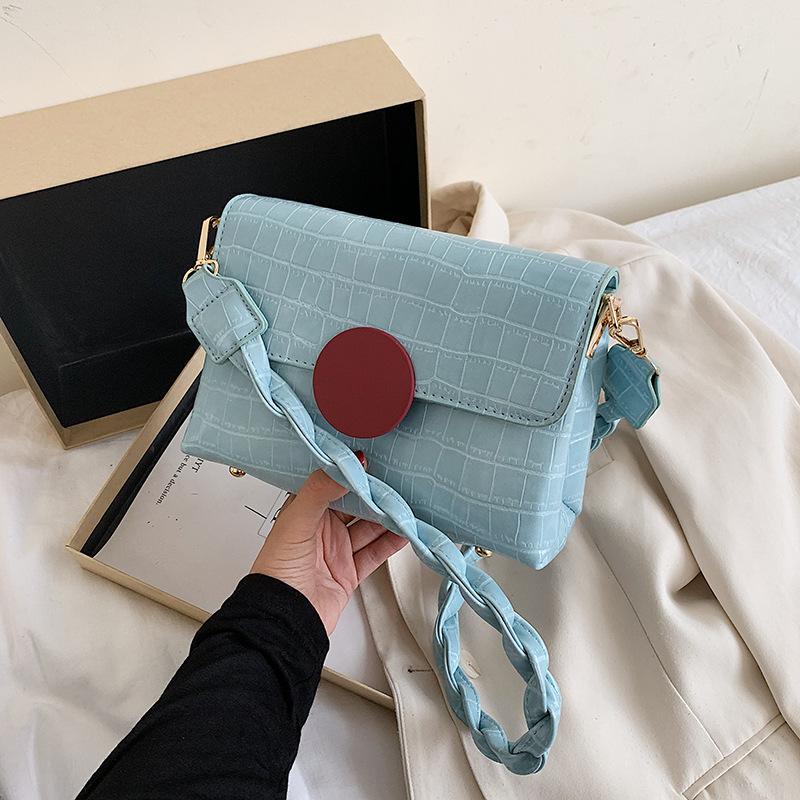 

Brand Original Design Bag 2021 New Woven Rope Armpit Bag Crocodile Single Shoulder Versatile Messenger, Black