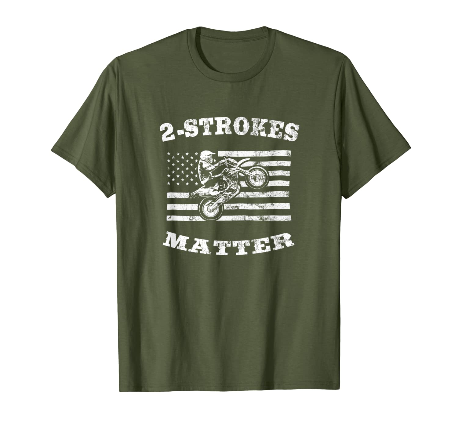 

2 strokes matter i motocross lovers t-shirt, White;black