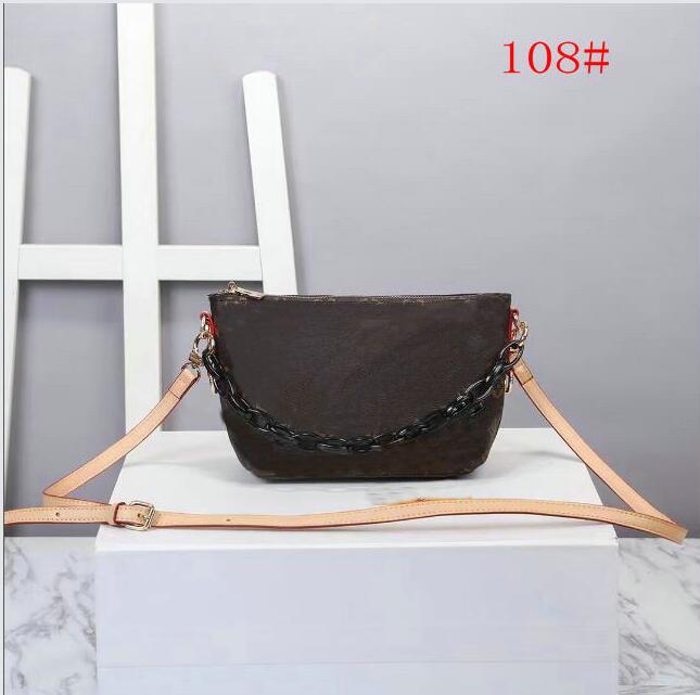 

Fashion designers Shoulder Bag womens CrossBody Flap Printed Handbag Chains Real leather ladies purse Cross Body Clutch Handbags w328 108#, Brown/flower