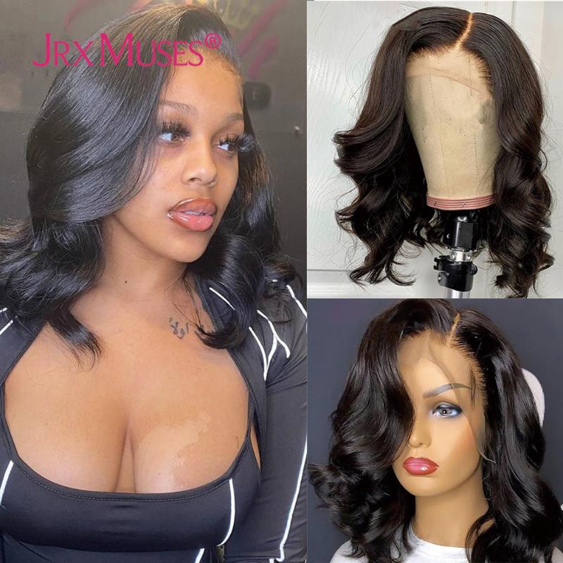 

Lace Wigs JRX MUSES Brazilian T Shaped Human Hair Body Wave Remy For Women, Natural color