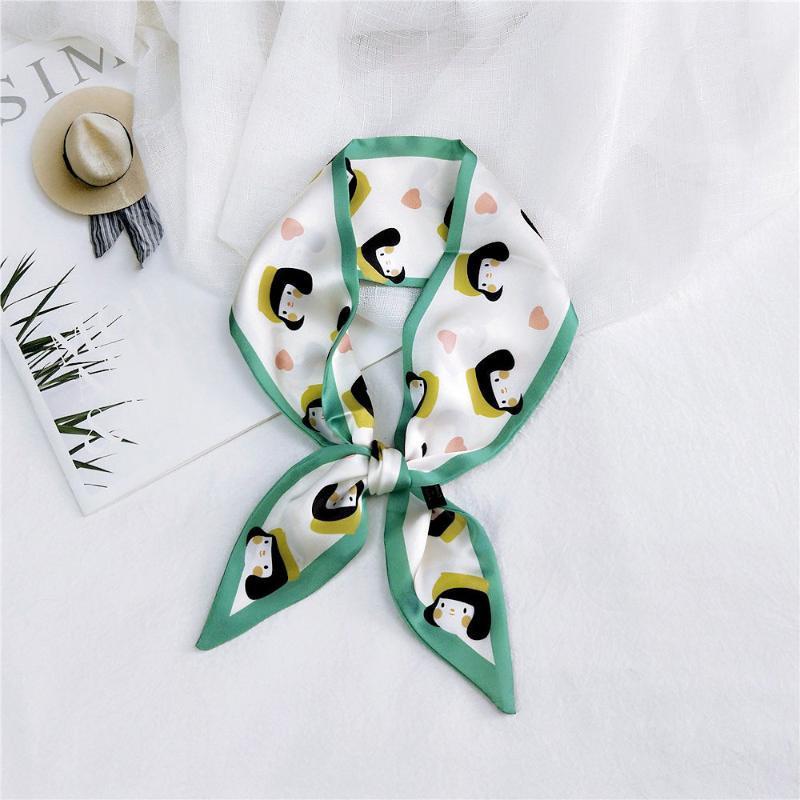

Scarves Fashion Street Print Silk Scarf Bag For Women Head Skinny Long Handle & Wraps, Blue;gray
