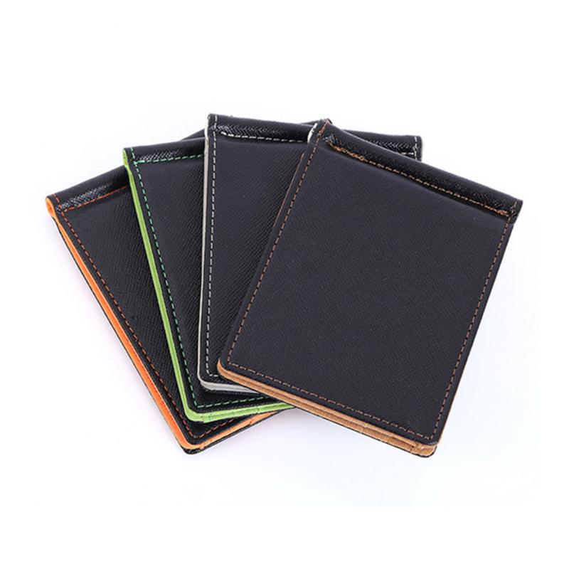 

Card Holders Men Wallet Small Mini Holder PU Leather Money Clips Sollid Thin Coin Purse Short Skin Wallets For Male, Black